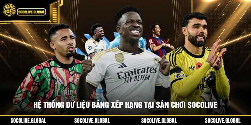 Hệ thống dữ liệu bảng xếp hạng tại sân chơi Socolive